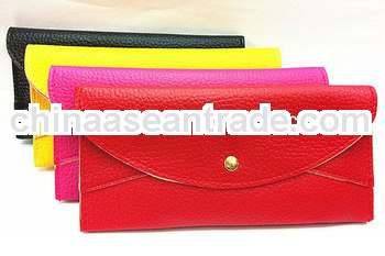 Wholesale colorful pu leather purse