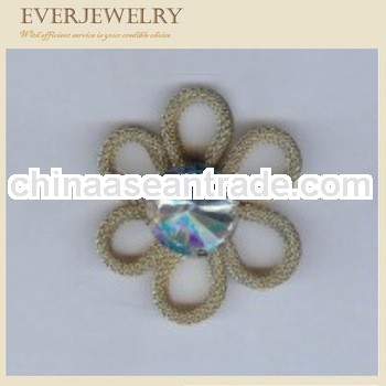 Wholesale fashion shoe metal flowers for lady shoes