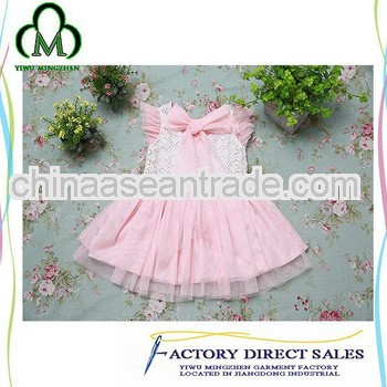 Wholesale lovely pink baby dresss girls dresses for kids