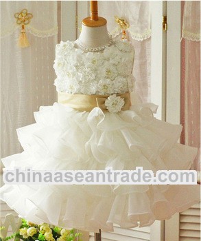 Wholesale puffy flower girl dress wedding dresses for small size girls