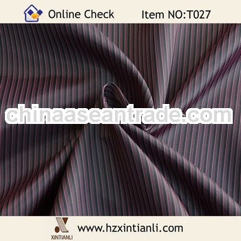 Wine and Black Stripe-Tpyed Clothing Lining Fabrics Material