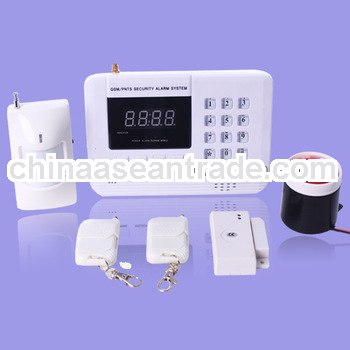 Wireless Defence Zones LCD Screen GSM Alarm System with Voice Prompt
