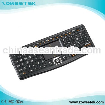 Wireless mini keyboard with trackpad and backlit for smart tv