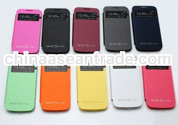 With caller display windows Ultra thin S View flip case cover for Samsung galaxy s4 mini i9190