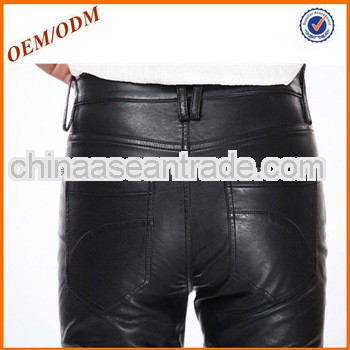 Women leather jogging pant top leather