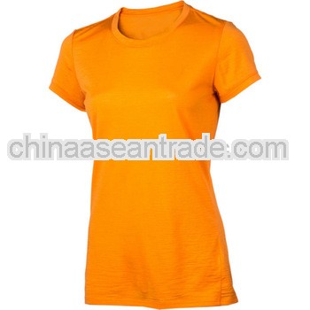 Women's plain oragnge short sleeve T-shirt