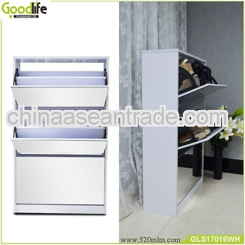 Women's wooden Shoe Storage Cabinet with mirror