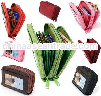 Womens Leather Mini Wallet ID Credit Cards Cash Coin Holder Case Organizer Puse