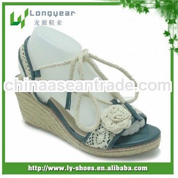 Womens Platform pu+cloth Wedge High Heels Sandals Platforms Ladies Wedges Sandal