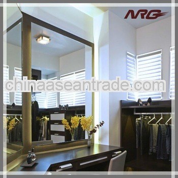 Wooden framed mirror with light bath corner mirror