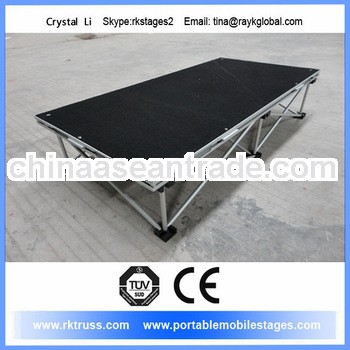 Wooden lightweight mobile folding stage.aliminum stage.mobile portable stage