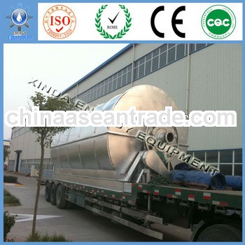 Xinda newest design 10 ton tire pyrolysis plant to diesel