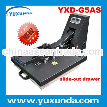 YXD-G5AS 38*38cm Auto open t shirt printing machine with slide out press bed