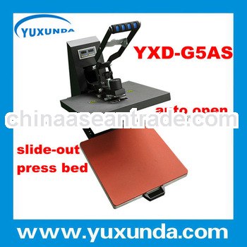 YXD-G5AS 40*50cm Auto open t shirt printing machine with slide out press bed