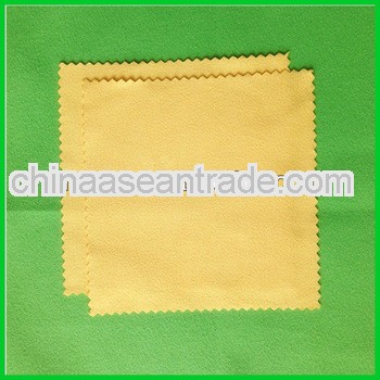 Yellow suede hot press microfiber lens cleaning cloth