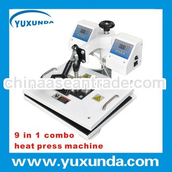 Yuxunda Exclusive listing Multi-purpose 9 IN 1 combo heat press machine