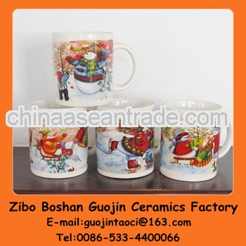 Zibo Ceramic Mug 11 oz with C-handle for Christmas Day