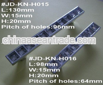 Zinc ally hardware handle inlay with crystal square