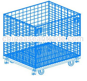 Zinc coated storage folding metal crates