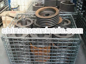 Zinc-plated wire mesh container for heavy industry