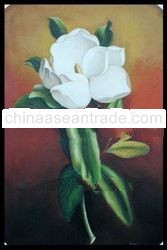 Jempiring flowers with brown background painting