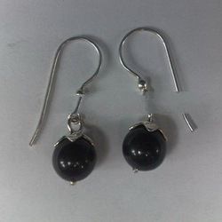 EHFMN07 - SS Double Daisy Spacer with Obsidian