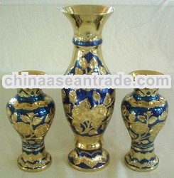 Set-Brass Decorated Vase-13