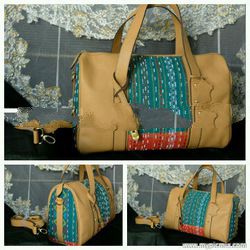 Ethnic Ulos Leather Bag