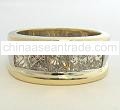 Mens 2.55 Carats Princess Diamond Ring Band A680