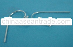 EWFMN43 - 925 Sterling Silver French Ear Hooks with Dotted Pyramid Top