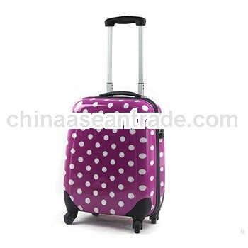 abs and pc trolley suitcase with drawing