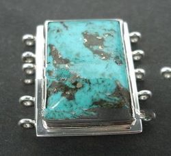 SS Clasp 5 Strand with Turquoise