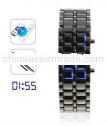 Ice Samurai - Japanese Inspired Blue LED Watch for Man (Black)