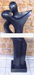 high couple terrazzo statues