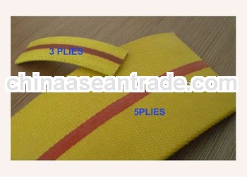 agricultural transmission belt with yellow orange black brown clour