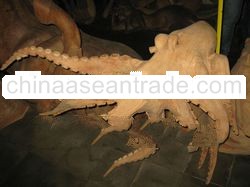 Ocatpus wood carving art