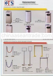 Stainless Steel Waste Bin / Queue Up Stand / SignBoard Stand