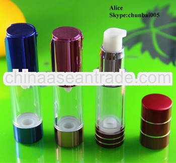 airless cosmetics lotion pump bottle for cream with pump sprayer