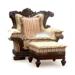 Baroque Sofa with Stool