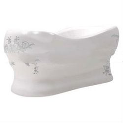 WS Bath Collections Epoca Egg Lady 72 Inch Pedestal Acrylic Freestanding Tub