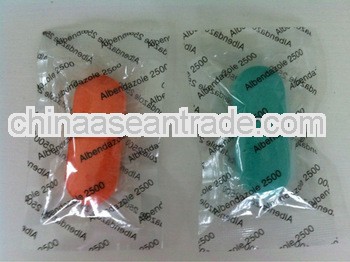 albendazole bolus 2500mg 18g green tablet weight pig tablet