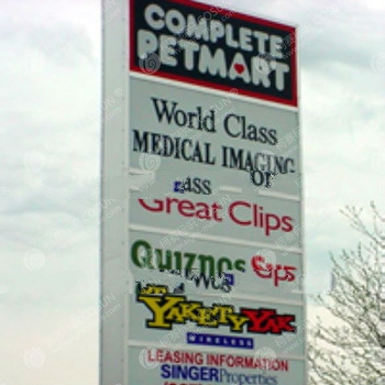 aluminum customized advertising pylon sign