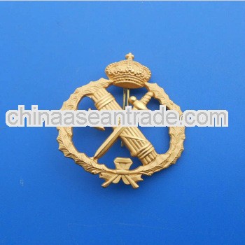 aluminum metal gold battle badges