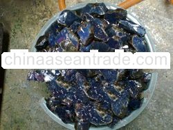 Blue Amber Rough and Bead
