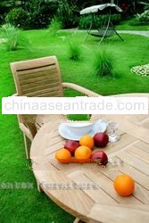 Teak Garden and Outdoor Furniture: Set of Round Folding and Horison Stacking Chair