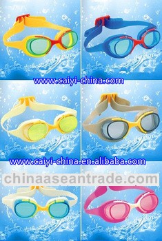 anti-fog colorful silicone fun swim goggle