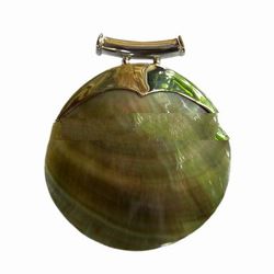 Black Mop Shell Silver Pendant