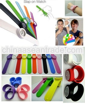attractive design new-trendy slap watch in various colors