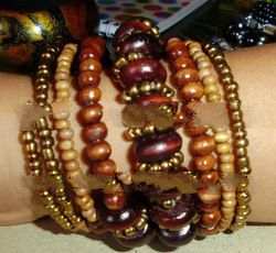 wood beads bracelet
