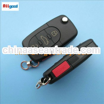 auto car key shell for VW 3+1panic button remote key shell(Round head)